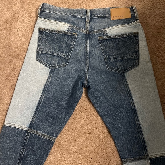 PacSun Indigo Patched Slim Jeans - Picture 4 of 5